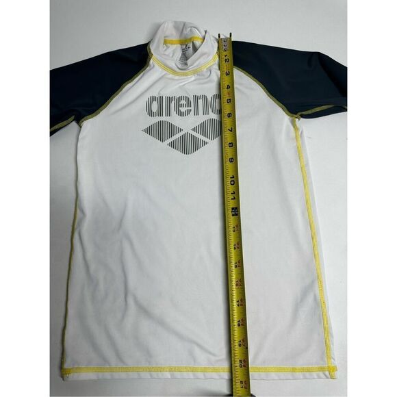 Arena BOYS LONG SLEEVE RASH GUARD UPF 40+ White Gray Size 28 UV protection - Picture 6 of 10
